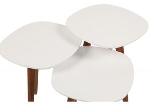 Nadva fehér-dió egymásba rakható asztal