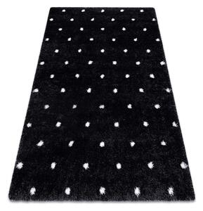 Fekete-fehér pöttyös FEBIE szőnyeg Méret: 80x150 cm