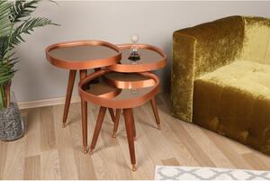 Pizzo rozé arany-dió egymásba rakható asztal