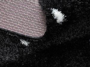 Fekete-fehér pöttyös FEBIE szőnyeg Méret: 80x150 cm