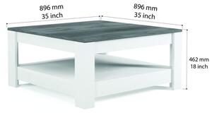 Grado dió-fehér dohányzóasztal 89 x 89 x 46 cm