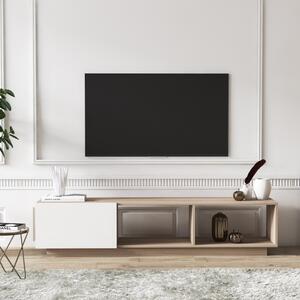 Lepando tölgy-fehér tv állvány 180 x 37 x 41 cm