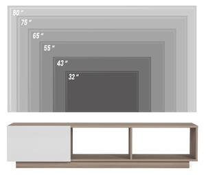 Lepando tölgy-fehér tv állvány 180 x 37 x 41 cm