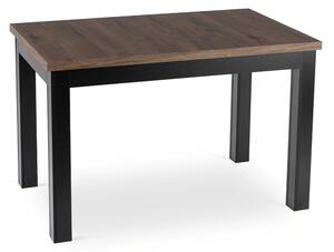 SKUBI kihúzható étkezőasztal 120-160 cm, dió/fekete