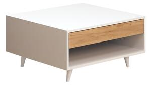 Silla tölgy-fehér dohányzóasztal 80 x 40 x 80 cm