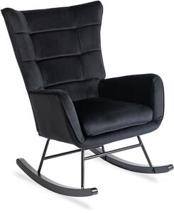 JACKSON hintafotel, fekete velúr
