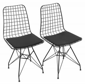 Plass Design fekete szék szett (2 darab)