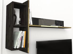 Veyron fekete-arany tv szekrény