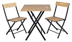 Bistro Set barna-fekete asztal és szék szett (3 darab)