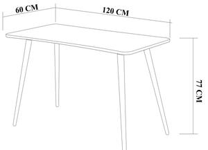 Fabio fehér íróasztal 120 x 77 x 60 cm