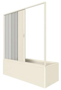 Italbox Astra 180 AL, kádparaván, egyetlen harmonikaajtó, 180x150 (magasság) cm, fehér, PVC