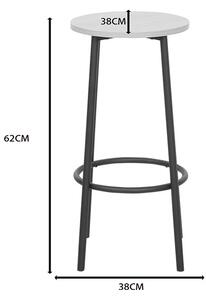 Set masa si scaune de bar, 5 buc, Arzo, Natural, 100x60x86 cm