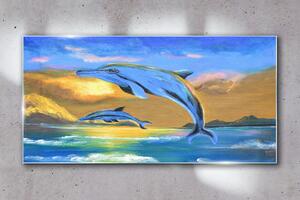 Üvegkép Absztrakció delfinek nap