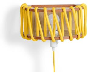Macaron sárga falilámpa fa szerkezettel, hossz 30 cm - EMKO