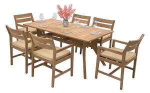 DEOKORK Teak kerti elrendezés WINSTON 1+6