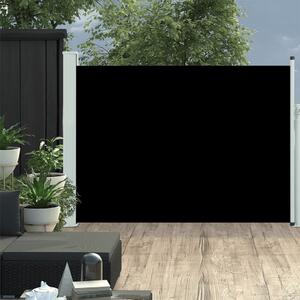 VidaXL fekete behúzható oldalsó teraszi napellenző 100 x 500 cm