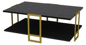 Polka arany-fekete dohányzóasztal 91 x 36 x 61 cm