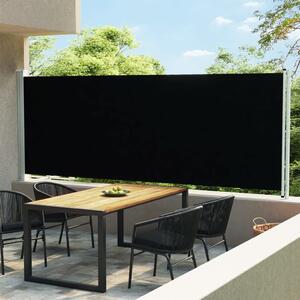 VidaXL fekete behúzható oldalsó terasz-napellenző 600 x 170 cm
