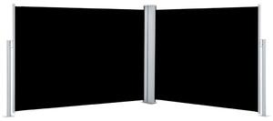 VidaXL fekete behúzható oldalsó napellenző 120 x 1000 cm