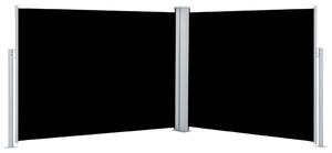 VidaXL fekete behúzható oldalsó napellenző 140 x 1000 cm