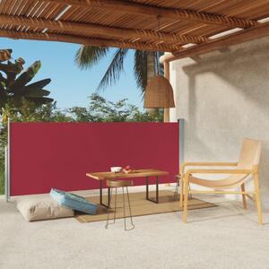 VidaXL piros behúzható oldalsó terasznapellenző 117 x 300 cm