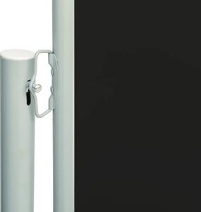 VidaXL fekete behúzható oldalsó terasznapellenző 200 x 600 cm