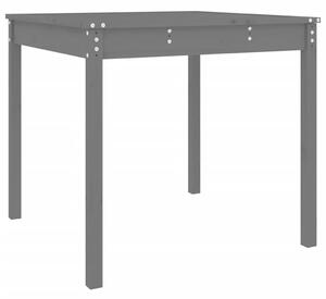 VidaXL szürke tömör fenyőfa kerti asztal 82,5 x 82,5 x 76 cm