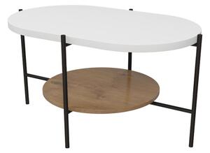 Arena dohányzóasztal fehér asztallappal - Skandica