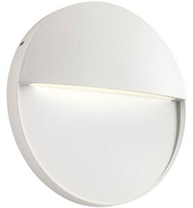 Kültéri kerek fali LED lámpa, 16 cm, matt fehér színben (Lander)