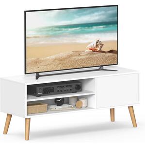 TV-állvány, 120 cm széles TV-szekrény, fehér