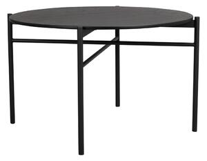 Skye fekete étkezőasztal tölgyfa dekorral, ø 120 cm - Rowico