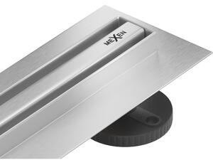 Mexen Flat 360° Slim zuhanyfolyóka 50 cm, szálcsiszolt acél, 1041050