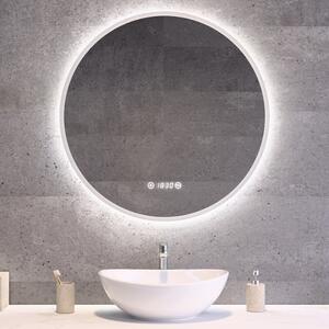 Kerek Led tükör Ø70cm Welland Alpha | Páramentesítő - Óra - Fényerő + színhőfok állítás