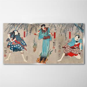 Üvegkép Ázsia kimono szamuráj