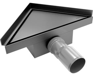 Mexen Flat-T, pontszerű padlóösszefolyó 20 cm, grafit matt, 1E10320