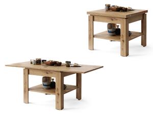 Mazzoni LEO Artisan Tölgy - KOMPAKT NYITHATÓ DOHÁNYZÓASZTAL ÉTKEZŐASZTAL ÉS DOHÁNYZÓASZTAL EGYBEN