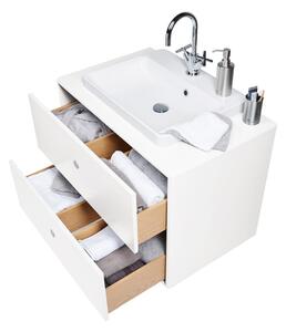 Fehér fali mosdó alatti szekrény csap nélkül 80x62 cm Color Bath – Tom Tailor
