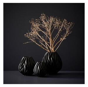 Flame fekete porcelán váza, magasság 15 cm - Morsø
