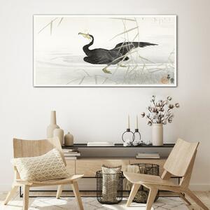 Üvegkép Ázsia tó állat madár