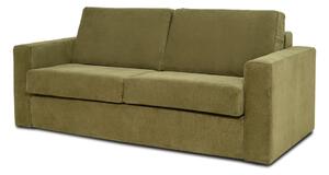 Elbeko zöld kinyitható kordbársony kanapé, 197 cm - Scandic