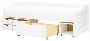 Ágyneműtartós heverő Fenyő ROYVILLE 90 x 200 cm Fehér