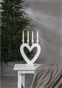 Dala fehér karácsonyi LED gyertyatartó, magasság 45 cm - Star Trading
