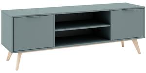 Zöld lakkozott TV állvány Marckeric Pisco 140 x 40 cm