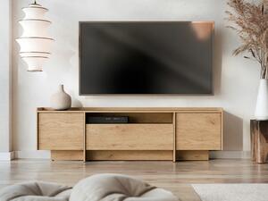 TV-állvány Filus, Laminált forgácslap, 58x197x38cm, Tölgy