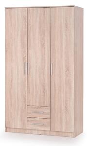 Gardróbszekrény Cirveso 113, Laminált forgácslap, 205x120x52cm, Sonoma tölgy