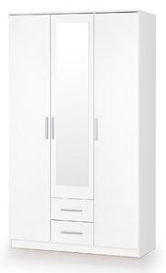 Gardróbszekrény Cirveso 119, Laminált forgácslap, 205x120x52cm, Fehér