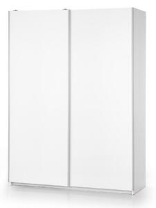 Gardróbszekrény Cirveso 110, Laminált forgácslap, 210x153x58cm, Fehér, Fényes fehér