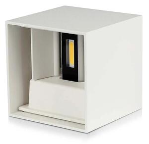 V-TAC 11W kültéri, fehér, szögletes, fali LED lámpa meleg fehér, 120 Lm/W - SKU 218527