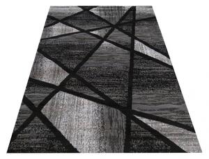 Modern szürke-fekete szőnyeg absztrakt mintával Szélesség: 80 cm | Hossz: 150 cm