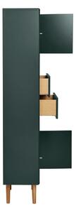 Sötétzöld magas-fali fürdőszoba szekrény 40x158 cm Color Bath – Tom Tailor